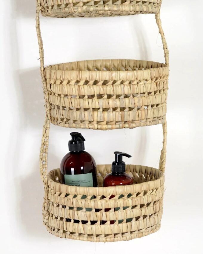 Palm Leaf Hanging Basket - 3 Tier