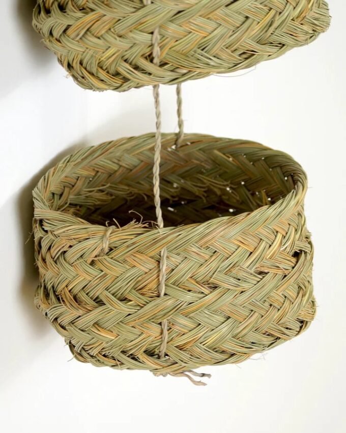 Natural Alfa Hanging Basket - 3 Tiers