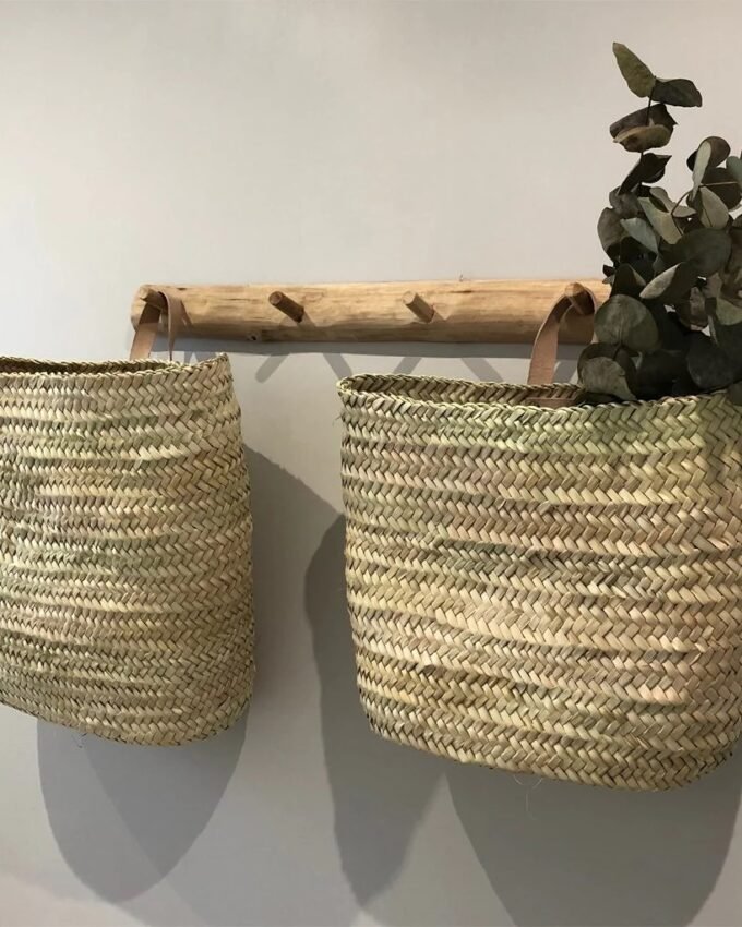 Palm Leaf Hanging Baskets