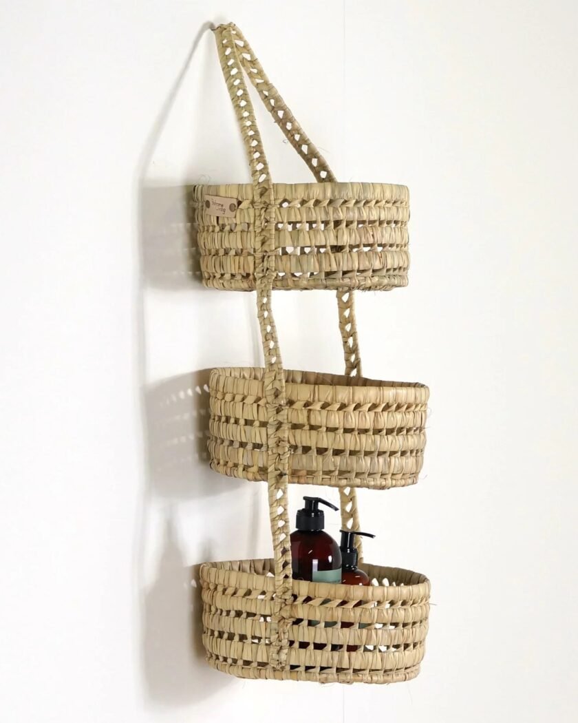 Palm Leaf Hanging Basket - 3 Tier