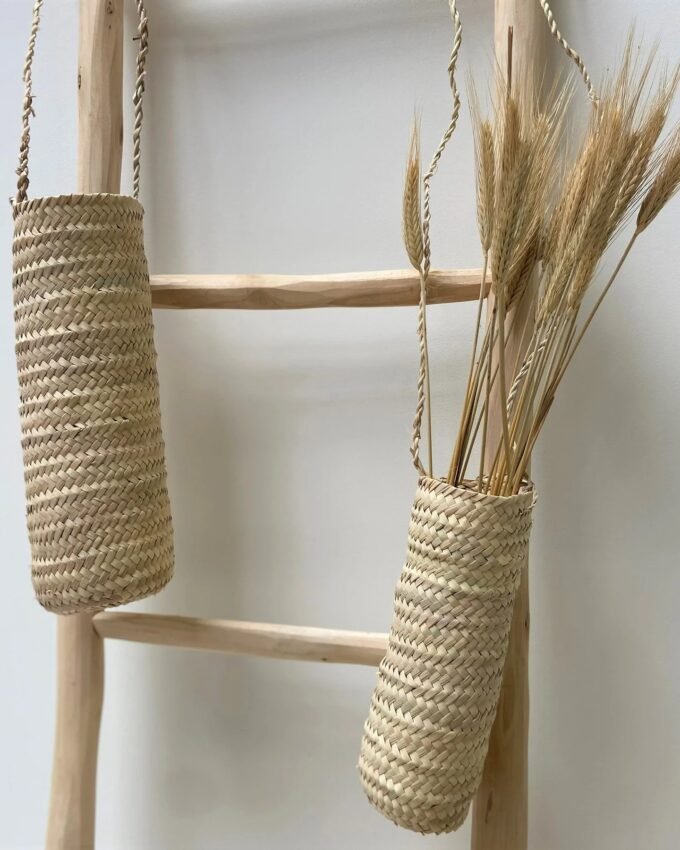 Palm Leaf Hanging Vase