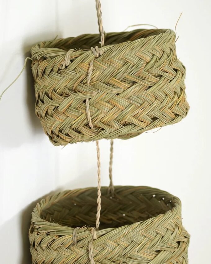 Natural Alfa Hanging Basket - 3 Tiers