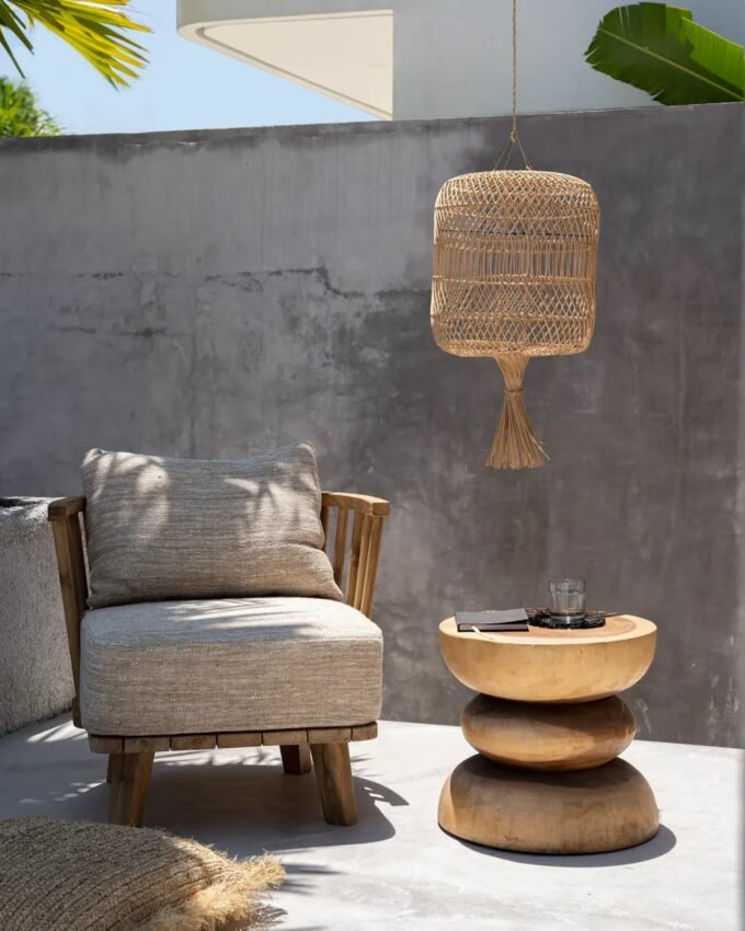 The Dumpling Floor Lamp - Pendant - Natural - L